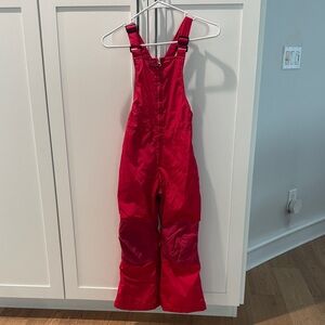 Kids Lands' End Vibrant Red Snow Bib